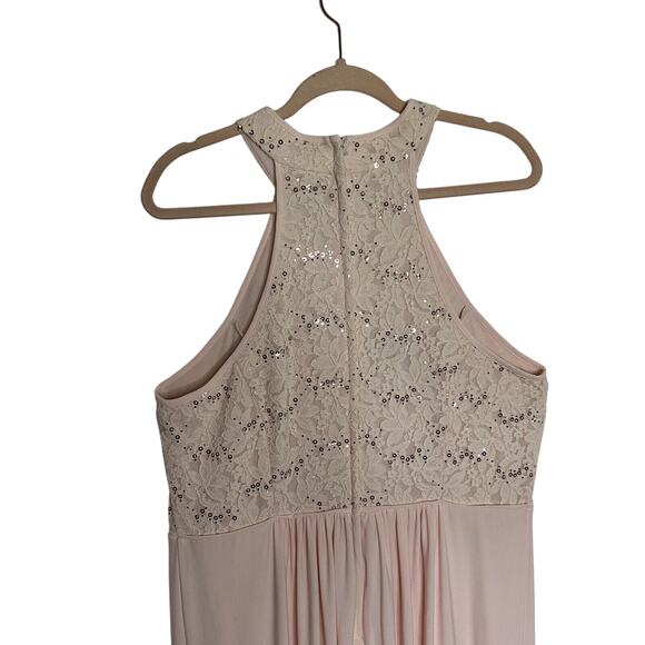 DB Studios Pink Formal Dress Sequin Size 18 David's Bridal Long - Picture 4 of 10